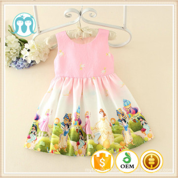 OEM SERVICE kids cartons characters dresses naive children dress patterns customized sizes wholesale 100pcs